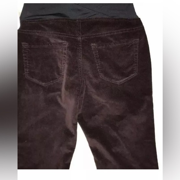 Isabel Maternity Corduroy Pants Burgundy Select Sz 6 - Picture 4 of 9